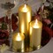 GOLD 9" tall Round Pillar Unscented Candle Wedding Home Centerpiece